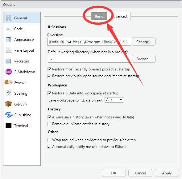 RStudio怎么设置默认工作目录