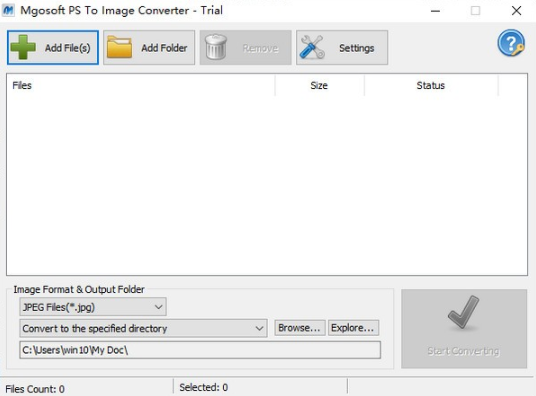 Mgosoft PS To Image Converter(PS转图像转换器)软件截图-1