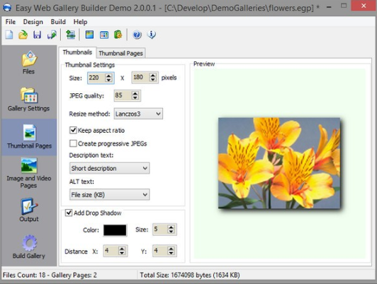Easy Web Gallery Builder(HTML图库与幻灯片制作工具)软件截图-2