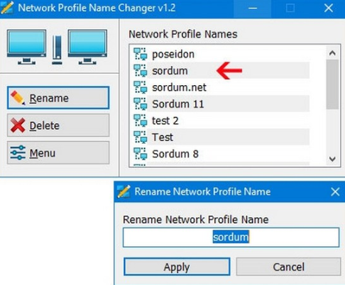 Network Profile Name Changer(网络配置修改工具)软件截图-1