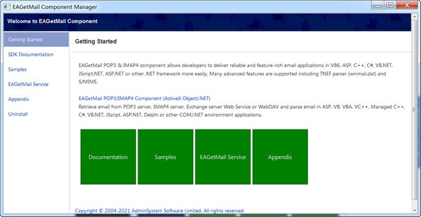 EAGetMail Component Manager(电子邮件组件管理工具)