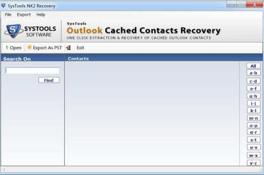 SysTools Outlook Cached Contacts Recovery(邮箱处理工具)软件截图-1