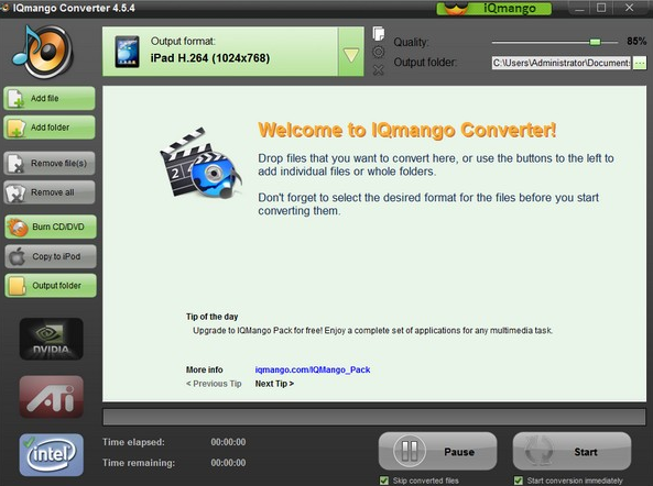 IQmango Converter(音视频格式转换工具)软件截图-1