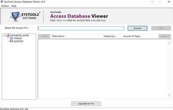 SysTools Access Database Viewer(数据库查看工具)软件截图-1