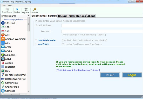 Email Backup Wizard(电子邮件备份软件)软件截图-1