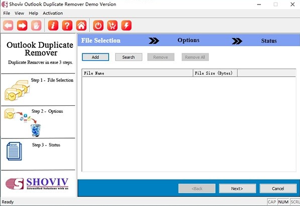 Shoviv Outlook Duplicate Remover(邮件管理工具)软件截图-1