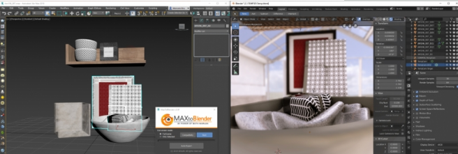 MaxToBlender(Max和Blender互导插件)软件截图-1