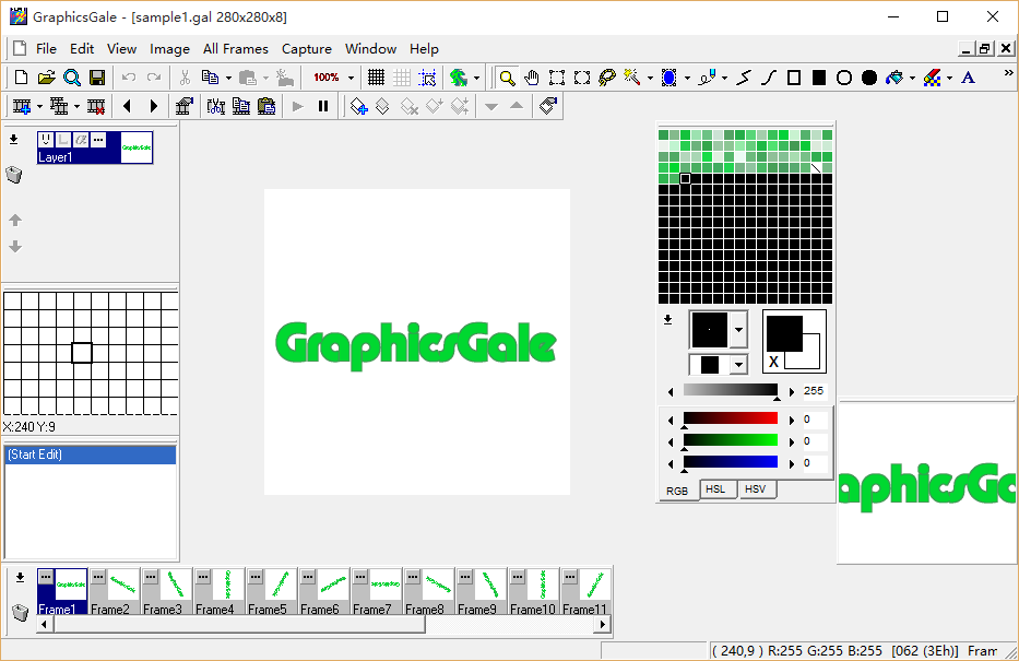 动画制作工具GraphicsGale软件截图-1