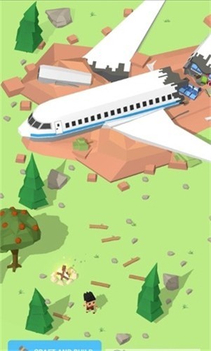 Idle Plane Crash Survival(岛屿建设者)游戏截图-2