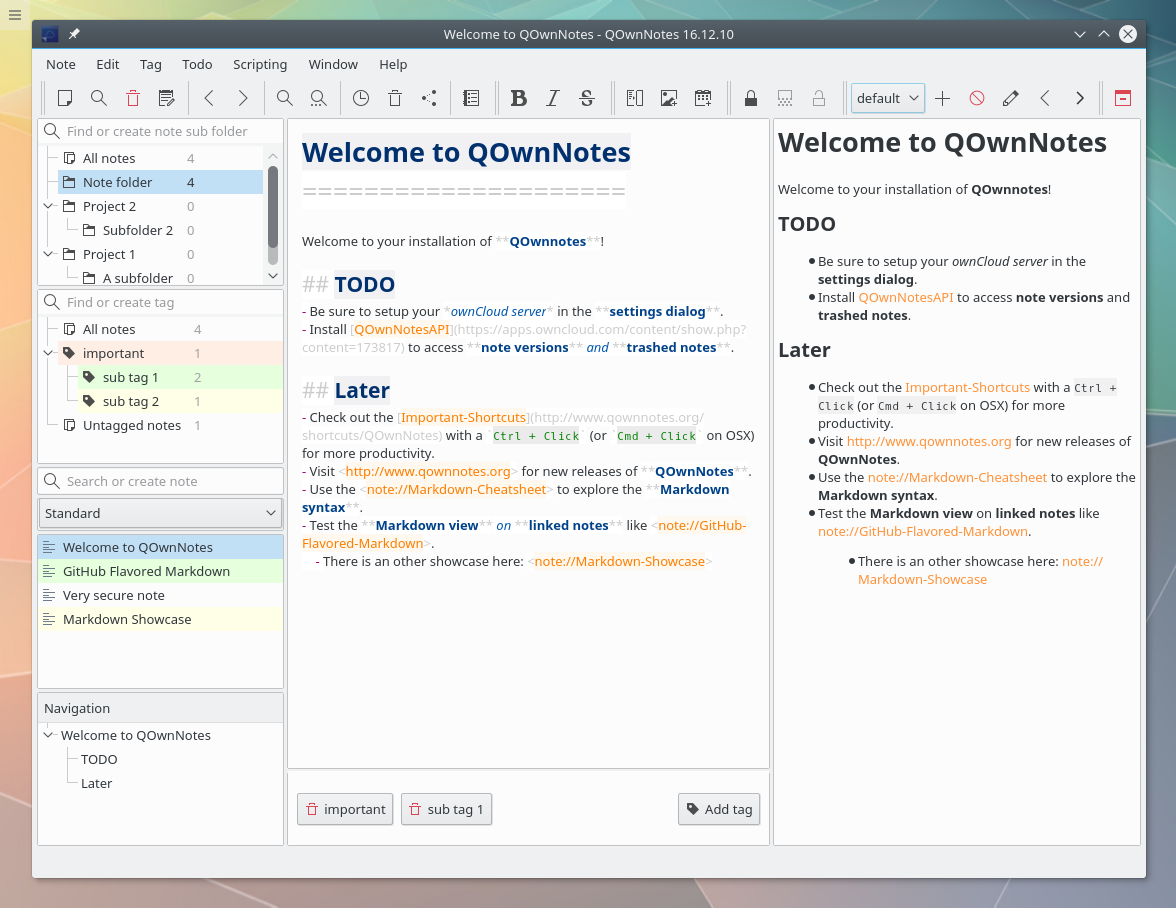 QOwnNotes(笔记软件)软件截图-1