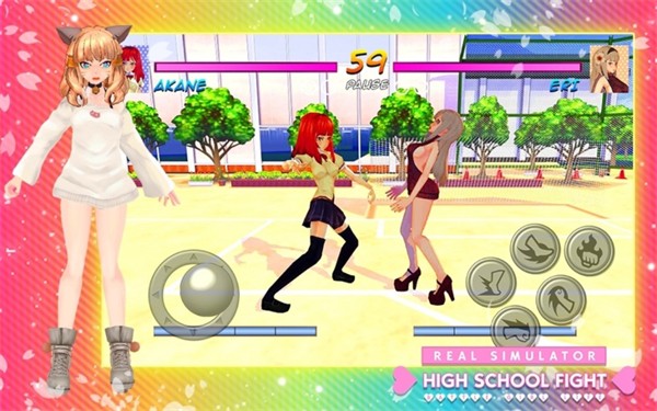 高中女生战斗模拟器游戏截图-2