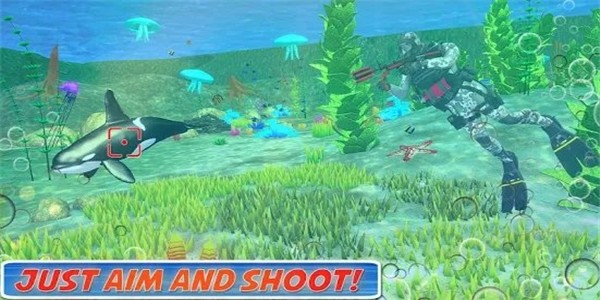 Underwater Shooting World(水下射击世界猎鱼人免费游戏)游戏截图-1