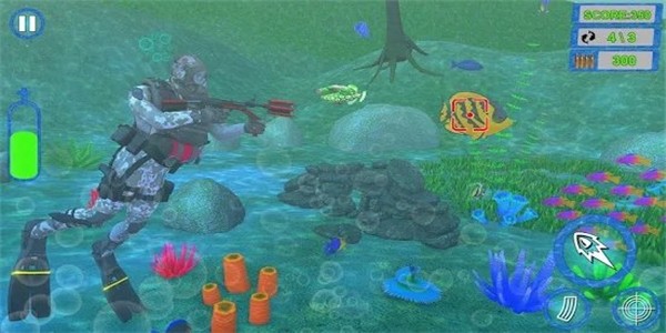 Underwater Shooting World(水下射击世界猎鱼人免费游戏)游戏截图-3