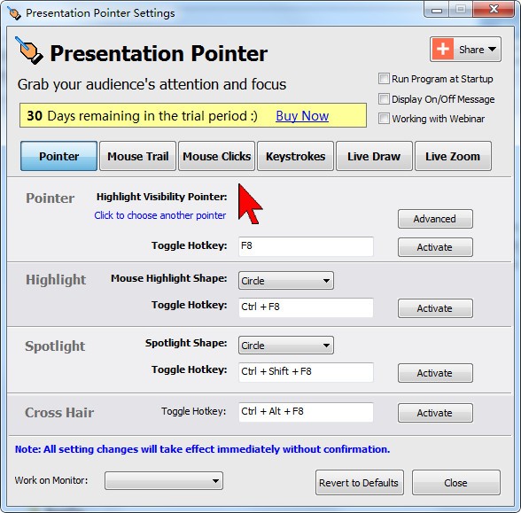 Presentation Pointer(演示文稿指针)软件截图-1