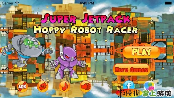 喷包机器人 Super Jetpack Hoppy Robot Racer Kids Robot Game游戏截图-1