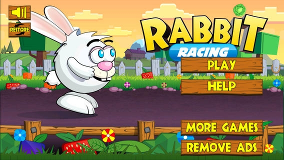 飞扬的兔子赛跑 FlappyRabbitRacing游戏截图-1