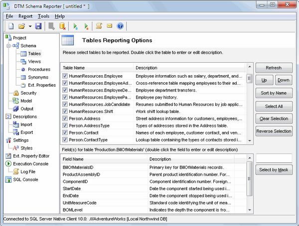 DTM Schema Reporter下载软件截图-1